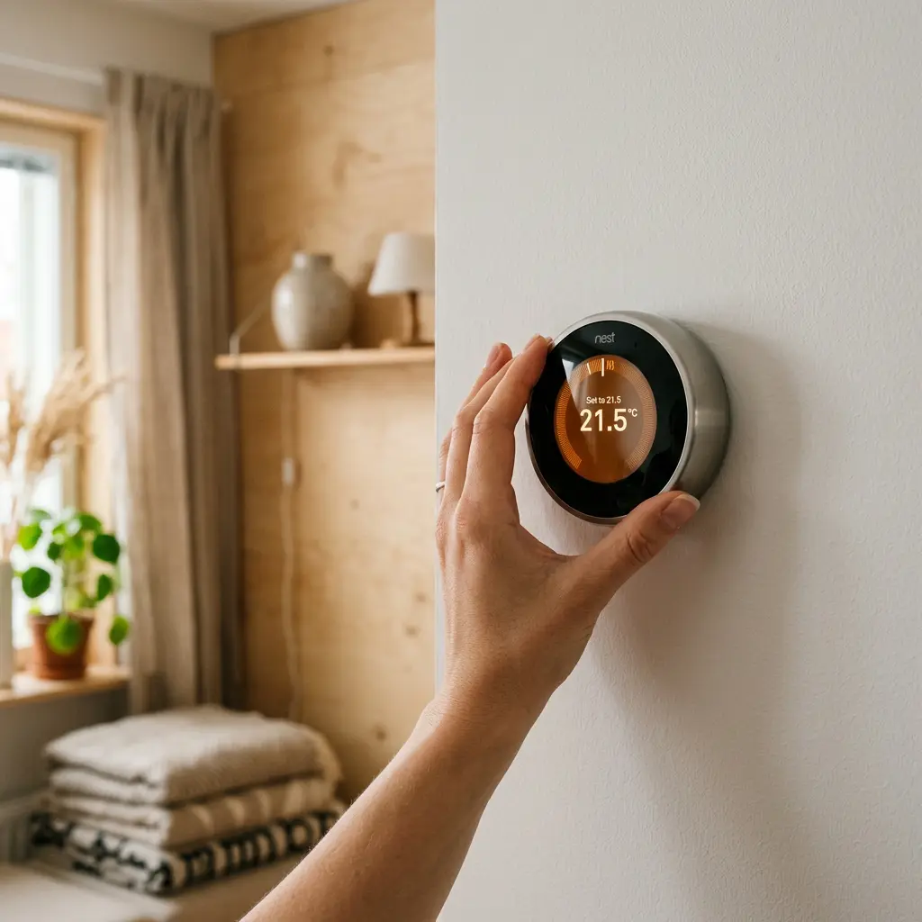 Termostaatin säätö ilmavesilämpöpumpulla lämmitetyssä kodissa